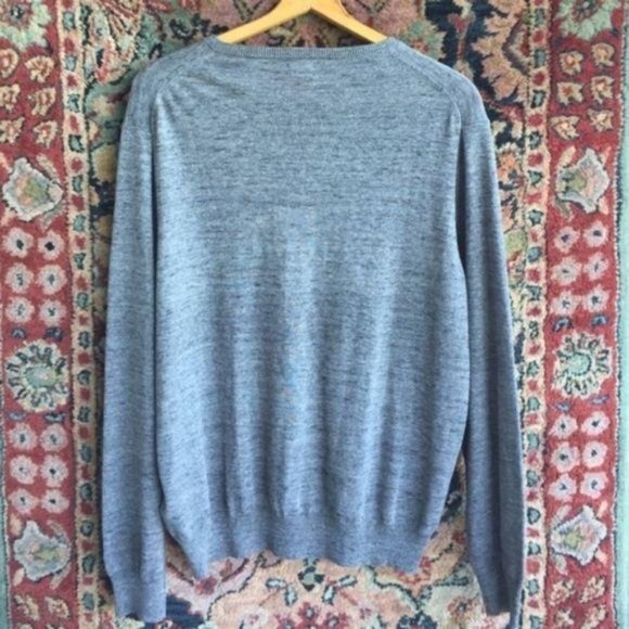J Crew V Neck Marled Pullover Sweater Men's Popove - Picture 3 of 4